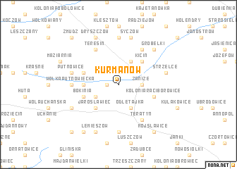 map of Kurmanów