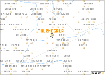 map of Kurmėgala