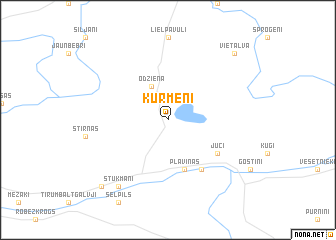 map of Kurmēni