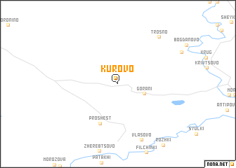 map of Kurovo