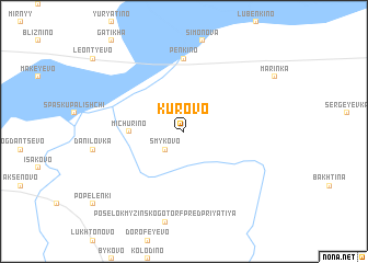 map of Kurovo