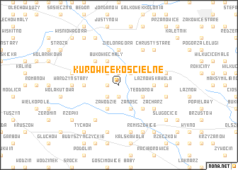 map of Kurowice Kośćielne