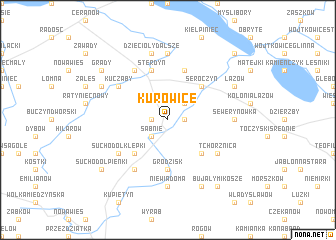 map of Kurowice