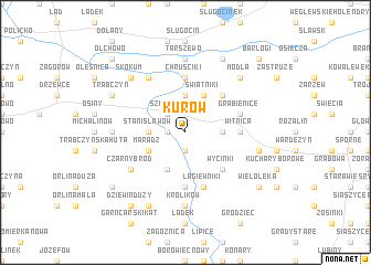 map of Kurów