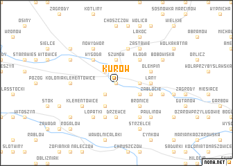 map of Kurów