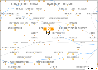 map of Kurów