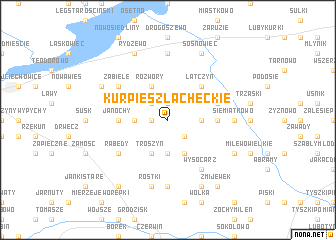 map of Kurpie Szlacheckie