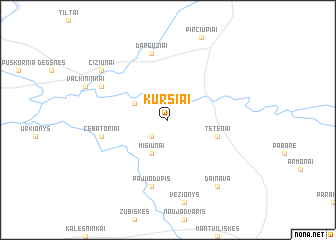 map of Kuršiai