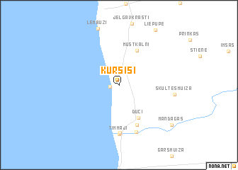 map of Kursīši