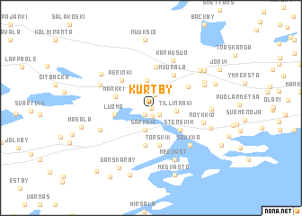 map of Kurtby