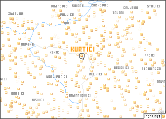 map of Kurtići