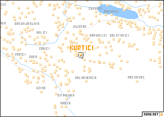 map of Kurtići