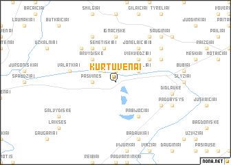 map of Kurtuvėnai