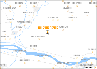 map of Kurvan-Zor