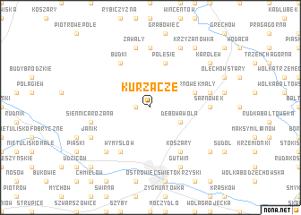 map of Kurzacze