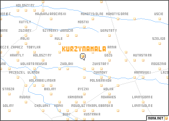 map of Kurzyna Mała