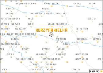 map of Kurzyna Wielka