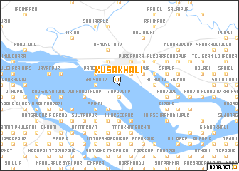 map of Kusākhāli