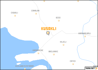 map of Kuşaklı