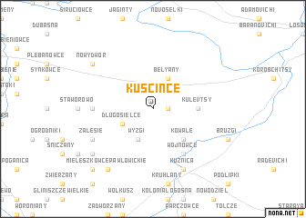 map of Kuścińce