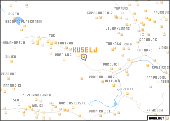 map of Kuselj