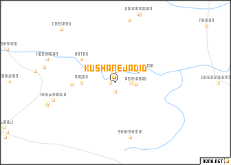 map of Kūshān-e Jadīd