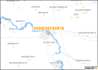 map of Kushchëvskaya