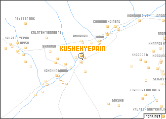 map of Kūsheh-ye Pā\