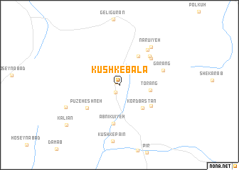 map of Kūshk-e Bālā