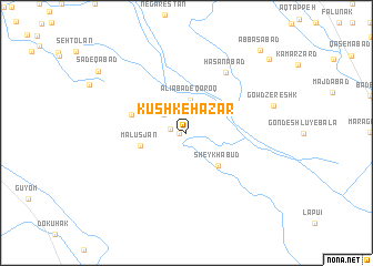 map of Kūshk-e Hazār