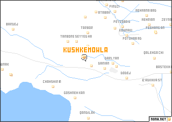 map of Kūshk-e Mowlā