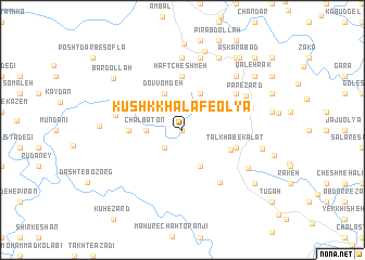 map of Kūshk Khalaf-e ‘Olyā