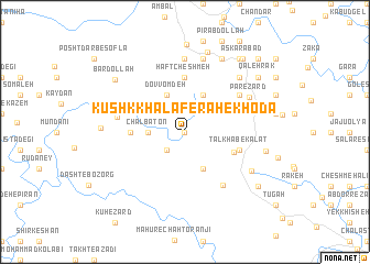 map of Kūshk Khalaf-e Rāh-e Khodā