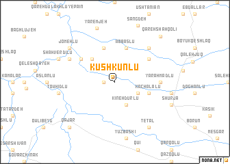 map of Kūshkūnlū