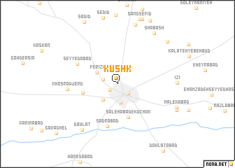 map of Kūshk