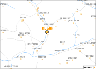 map of Kūshk