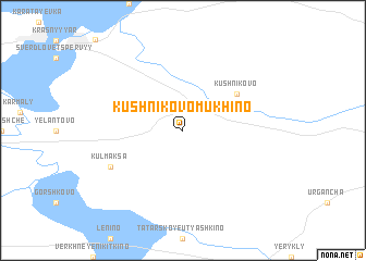 map of Kushnikovo Mukhino