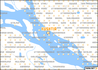 map of Kushtia