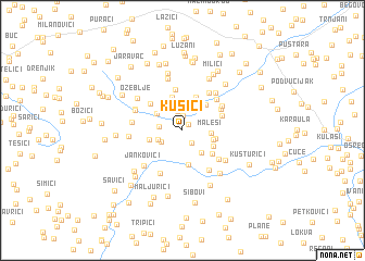 map of Kusići