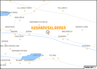 map of Kusmarkskläppen