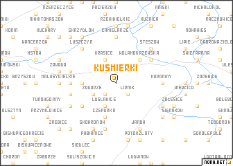 map of Kuśmierki