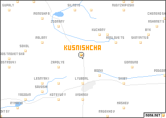 map of Kusnishcha