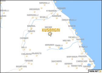 map of Kusŏng-ni