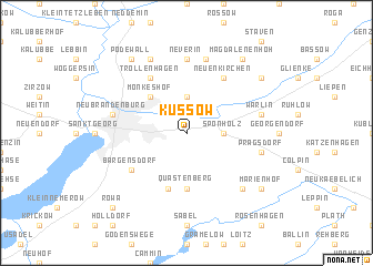 map of Küssow