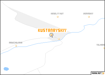 map of Kustanayskiy