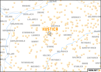 map of Kuštica