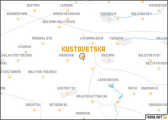 map of Kustovetska