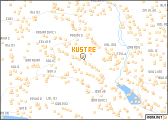 map of Kuštre