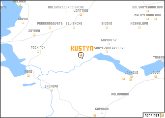 map of Kustyn\