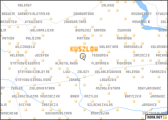 map of Kuszlów